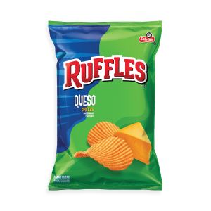 Ruffles Queso Cheese Ridged Potato Chips - Large Single Serving Size