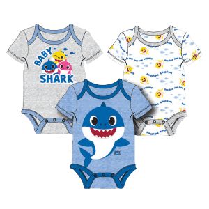 3-Pack Bodysuits - Baby Shark - Boy