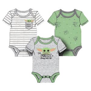 3-Pack Baby Bodysuits - Baby Yoda - Boy