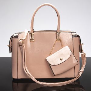 2-In-1 Double Handle Tote - Blush