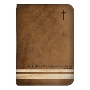 Zippered Scripture Journal - With God All Things Are Possible