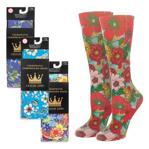 Therapeutic Compression Socks - Floral