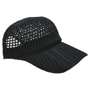 Metallic Mesha Baseball Cap - Black
