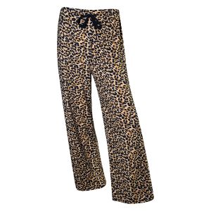 Drawstring Lounge Pants - Leopard Print - Large