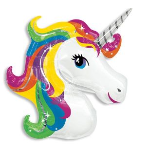 Rainbow Unicorn Jumbo Foil Balloon - Bagged