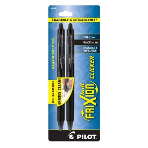 Pilot Erasable Retractable Pens - Black