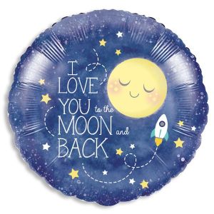 I Love You to the Moon Foil Balloon - Bagged