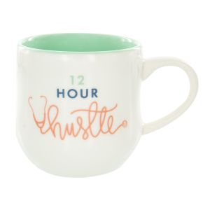Ceramic Hourglass Mug - 12-Hour Hustle