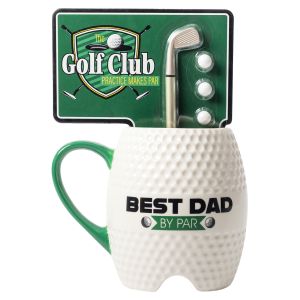Miniature Golf Club And Mug Gift Set - Best Dad By Par