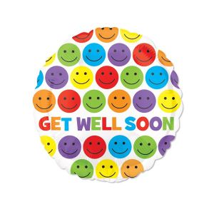 Get Well Bright Smiles Foil Balloon - Bagged