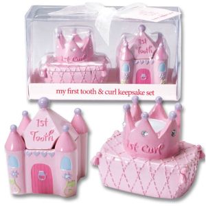 First Tooth and Curl Keepsake Set - Girl