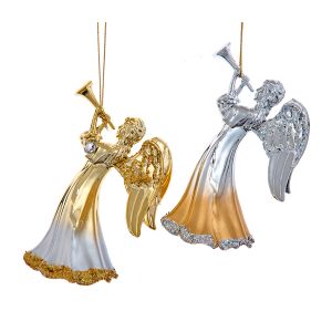 Ombre Gold and Silver Christmas Ornament - Angel