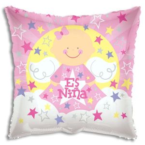 Spanish Foil Balloon - Es Nina - It's a Girl - Bagged