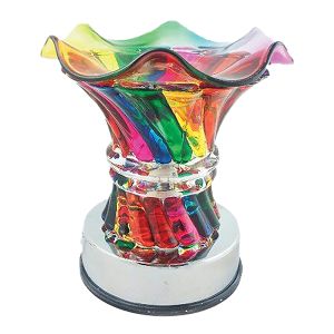 Oil & Wax Aromatic Glass Lamp Warmer - Rainbow