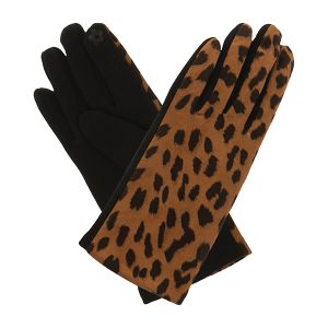 Women's Leopard Print Texting Gloves