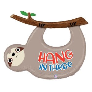 Jumbo Foil Balloon - Hang in There 42 Inch Sloth