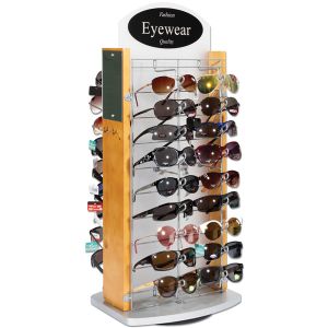 36-Count Wooden Sunglasses Display