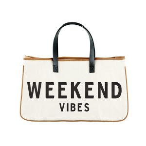 Large Canvas Tote - Weekend Vibes