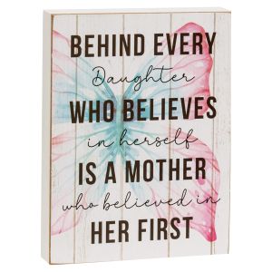 Behind Every Daughter Butterfly Box Sign