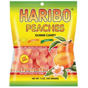 Haribo Peaches Gummi Candy - 5oz Bags