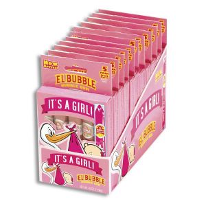 El Bubble Birth Announcement Bubble Gum Cigars - 5ct - It's a Girl
