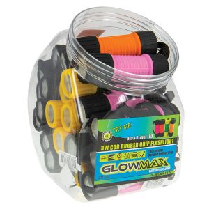 GlowMax 3W COB Rubber Grip Flashlights