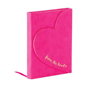'From The Heart' Hot Pink Journal With Heart Flap