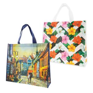 EXTRA LARGE VINYL SHOPPING TOTE BAG - EVERYDAY DESIGNS