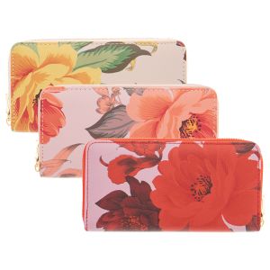 Floral Zip-Around Wallet