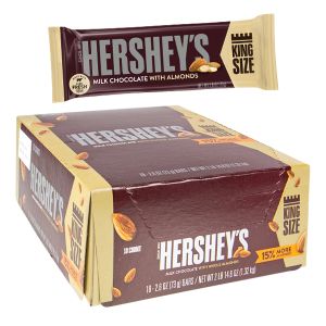 Hershey's Milk Chocolate with Almonds Bars - King Size - 18ct Display Box