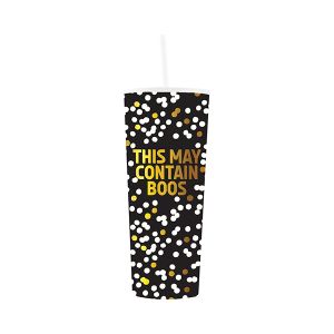 Halloween Straw Tumbler - May Contains Boos