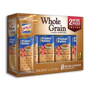 Lance Whole Grain Sandwich Crackers - Peanut Butter - 8ct Display Box