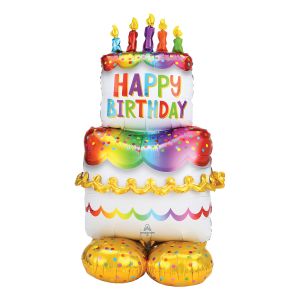 53-Inch Airloonz Birthday Cake Air-Filled Balloon
