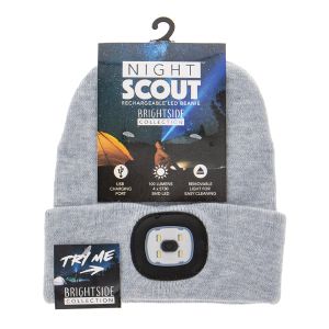 Brightside Rechargeable LED Beanie - Gray