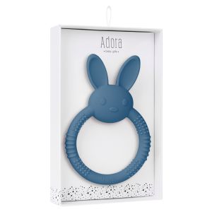 Silicone Bunny Teether - Blue