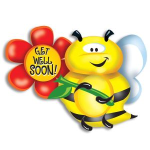 Jumbo Foil Balloon - Get Well Soon Bee