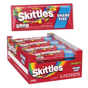 Skittles Bite Size Candies - King Size - 24 Count Display