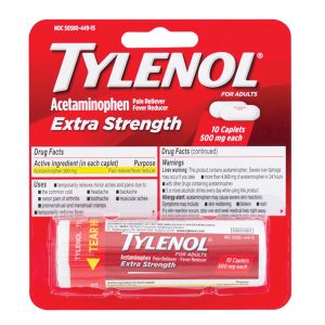 Tylenol Extra Strength Caplet Vial - Blister Carded