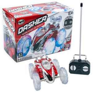 Dasher Ultra-Stunt RC Vehicle with Light-Up Wheels - Red