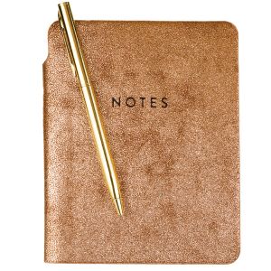 Pocket Journal and Pen Set - Rose Gold