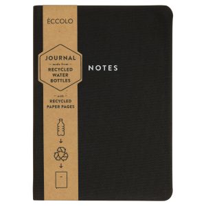 Recycled Water Bottle Journal - Black