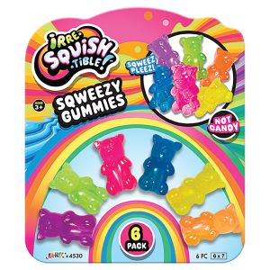 6-Piece Sqweezy Gummies - Toy Gummy Bears