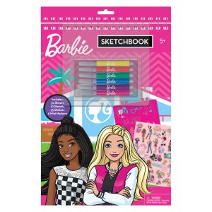 Barbie Sketchbook with Markers Stencils Stickers