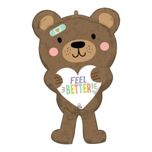 Feel Better Bear Jumbo Foil Balloon - Bagged