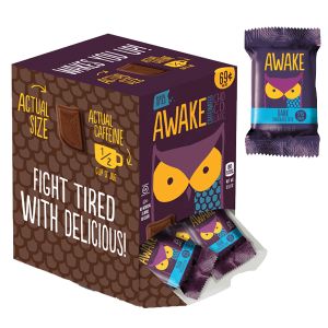 Awake Caffeinated Dark Chocolate Bites - 50ct Display