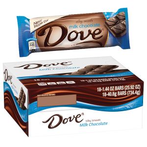 Dove Milk Chocolate Bars - 18ct Display Box
