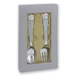 Baby Spoon and Fork Keepsake Gift Set - Prince