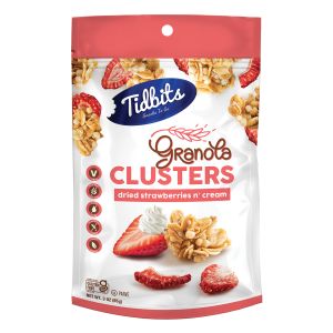 Tidbits Granola Clusters - Dried Strawberries & Cream