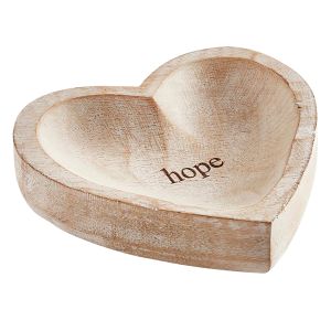 Wood Heart Trinket Tray - Hope