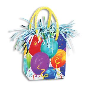 Mini Gift Bag Balloon Weights - Festive Balloons